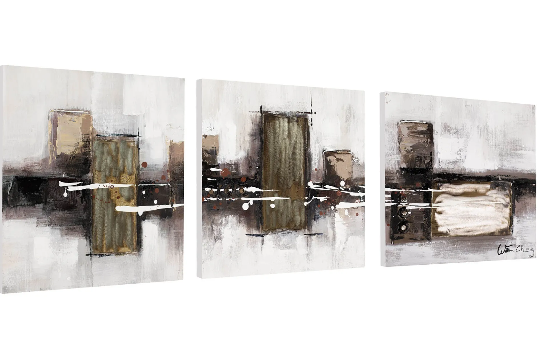 Acryl Gemälde 'Bronzezeit' 120x40cm
