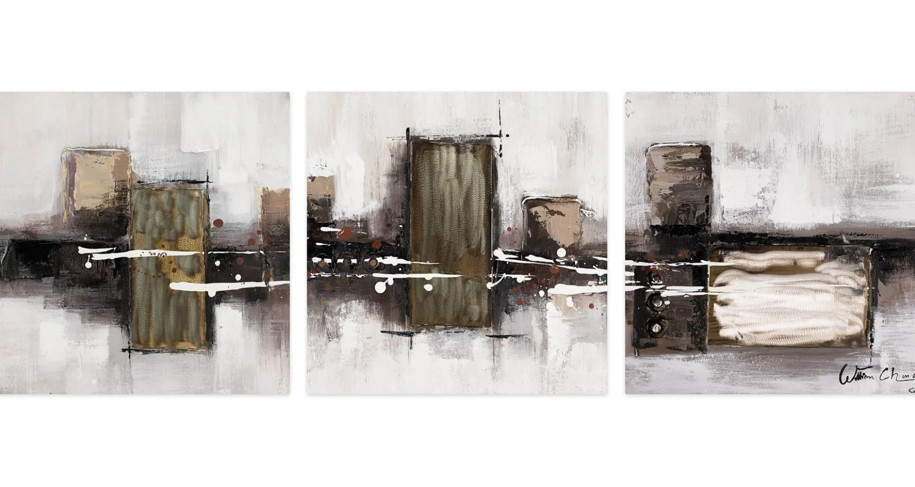 Acryl Gemälde 'Bronzezeit' 120x40cm