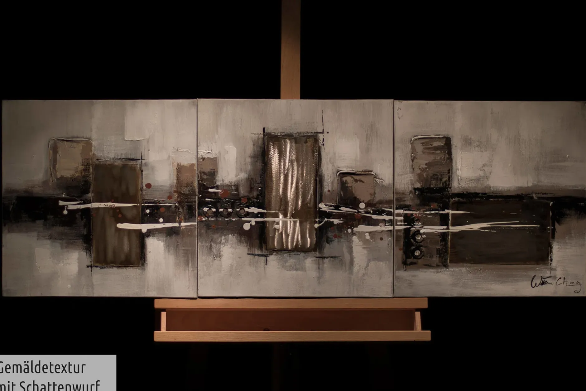 Acryl Gemälde 'Bronzezeit' 120x40cm