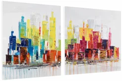 Acryl Gemälde 'City of Lights' 120x60cm