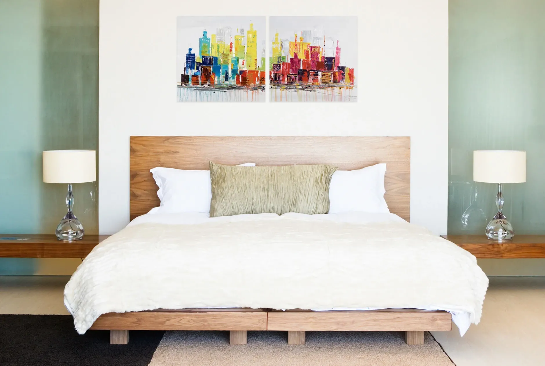 Acryl Gemälde 'City of Lights' 120x60cm