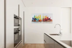 Acryl Gemälde 'City of Lights' 120x60cm