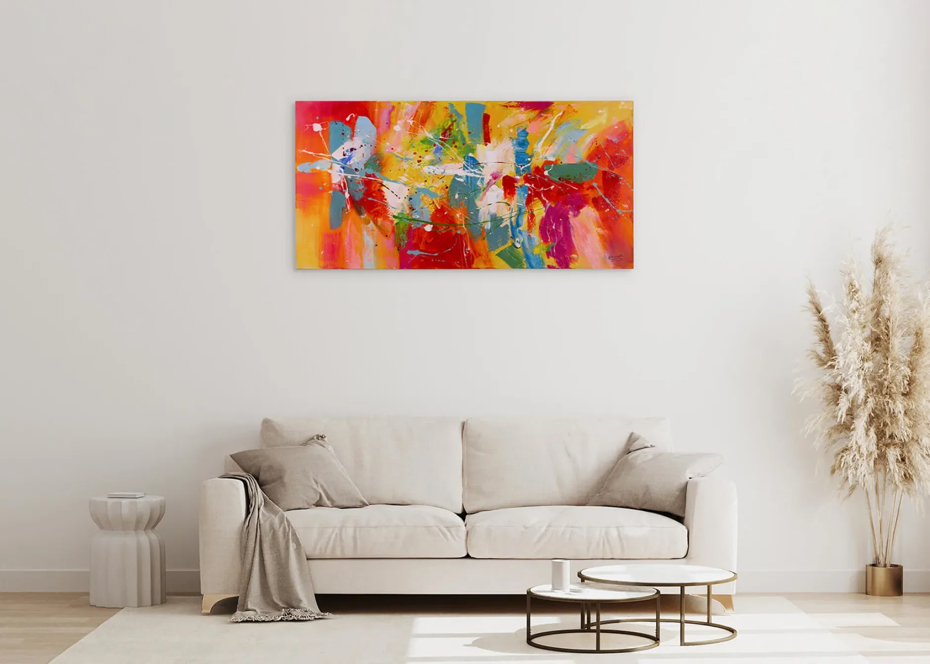 Acrylgemälde 'Colourful Life' 120x60cm | Limitierte, handsignierte Edition