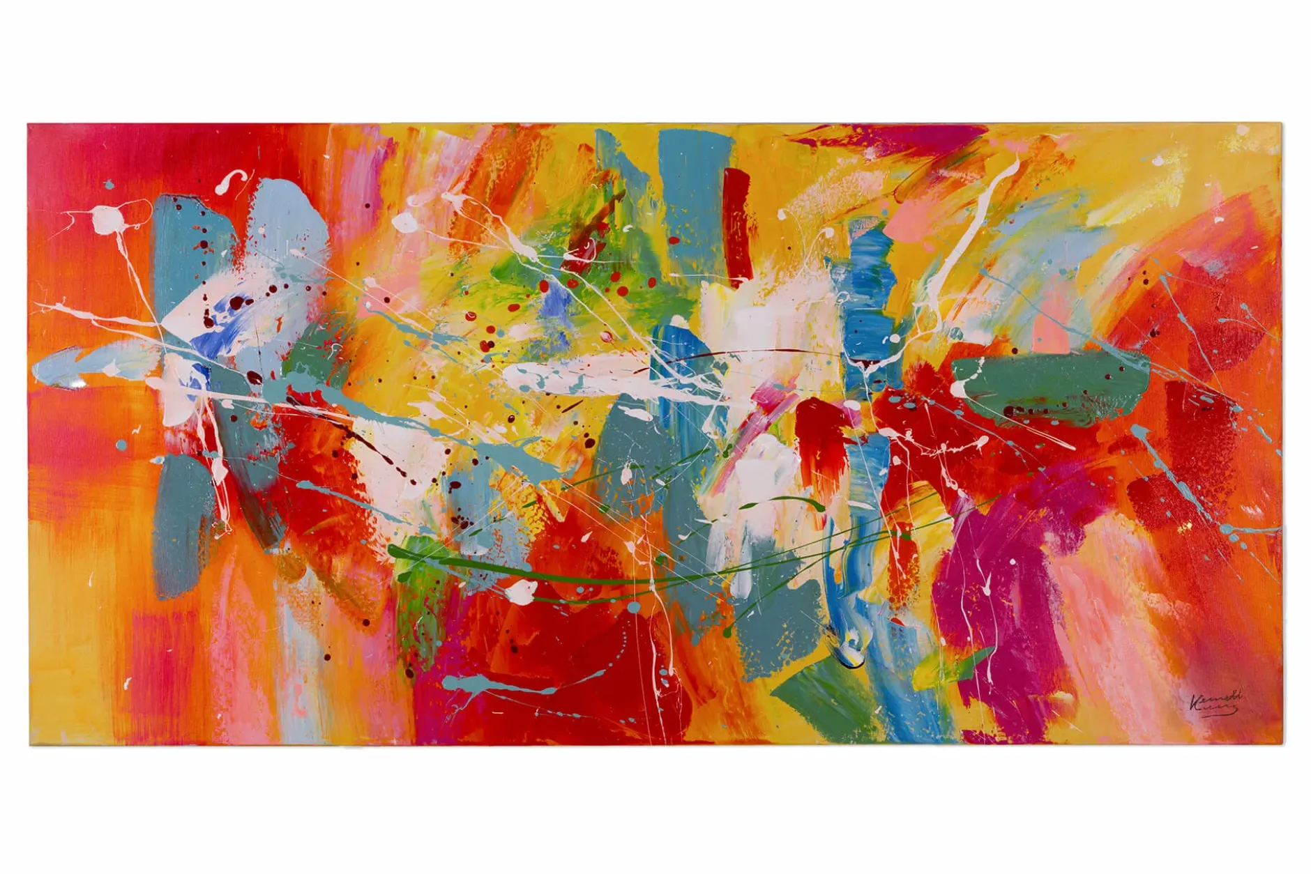 Acrylgemälde 'Colourful Life' 120x60cm | Limitierte, handsignierte Edition