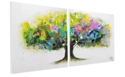 Acryl Gemälde 'Regenbogenbaum' 160x80cm