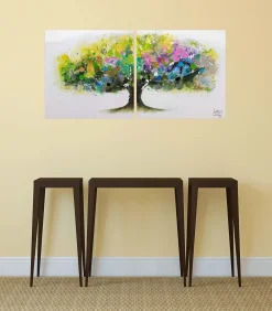 Acryl Gemälde 'Regenbogenbaum' 160x80cm
