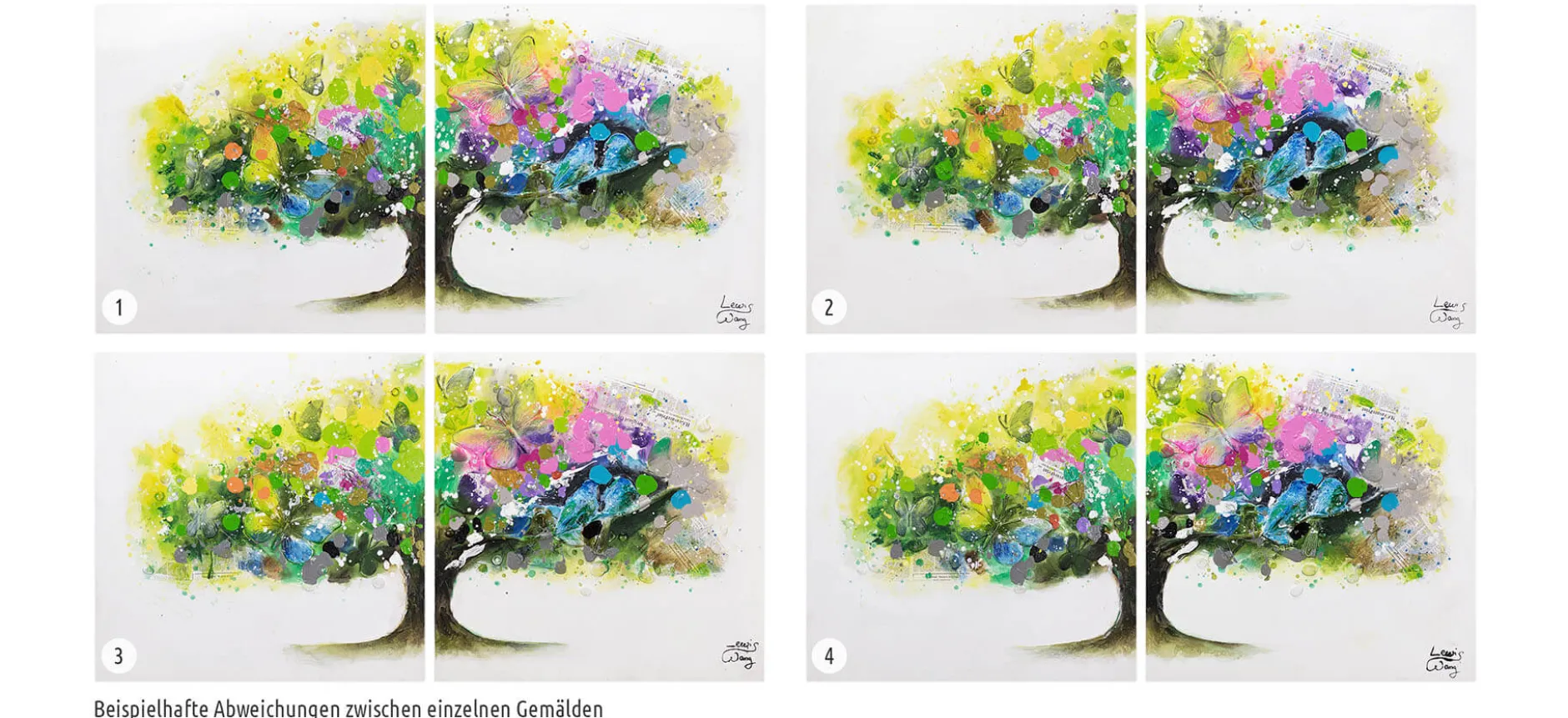 Acryl Gemälde 'Regenbogenbaum' 160x80cm