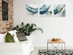 Acryl Gemälde 'Singendes Wasser' 150x50cm