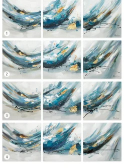 Acryl Gemälde 'Singendes Wasser' 150x50cm