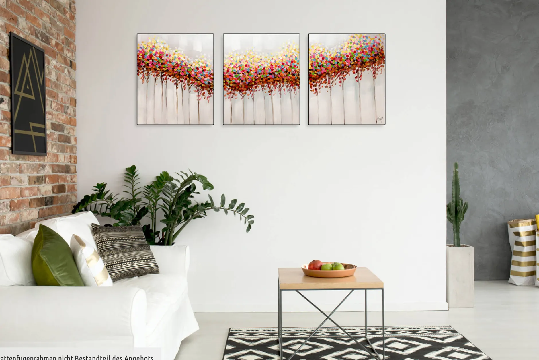 Acryl Gemälde 'Sonniges Gehölz' 150x60cm