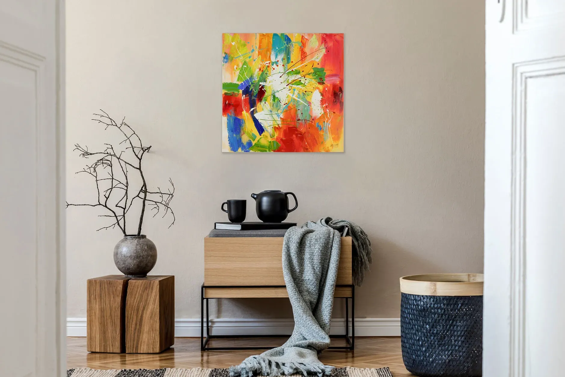 Acrylgemälde 'Through the Rainbow' 80x80cm | Limitierte, handsignierte Edition