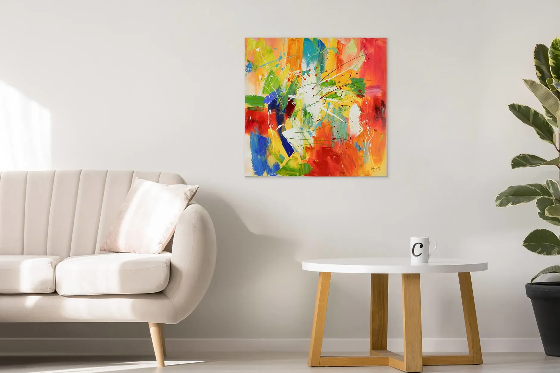 Acrylgemälde 'Through the Rainbow' 80x80cm | Limitierte, handsignierte Edition