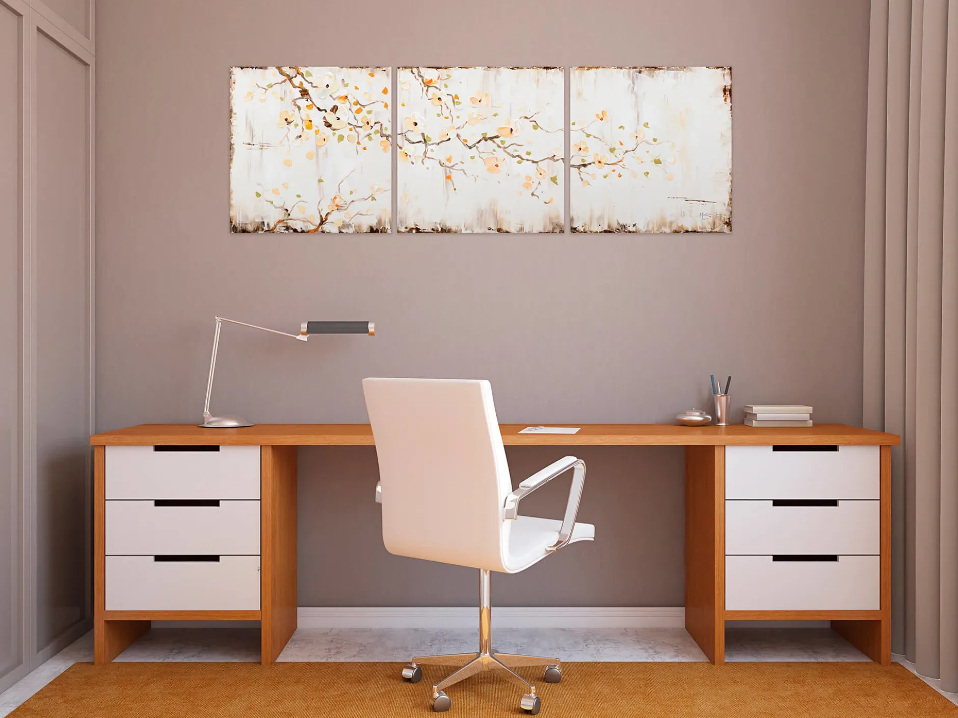 Acryl Gemälde 'Trinity of Threesome' 150x50cm