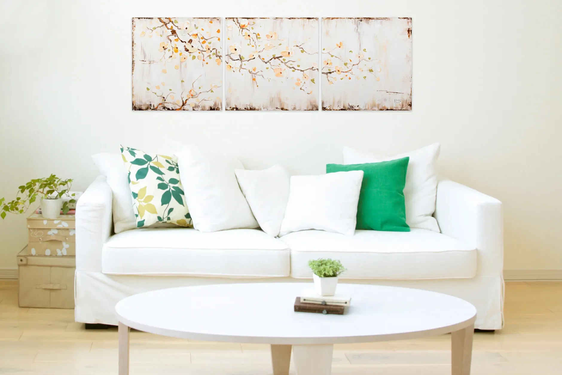 Acryl Gemälde 'Trinity of Threesome' 150x50cm