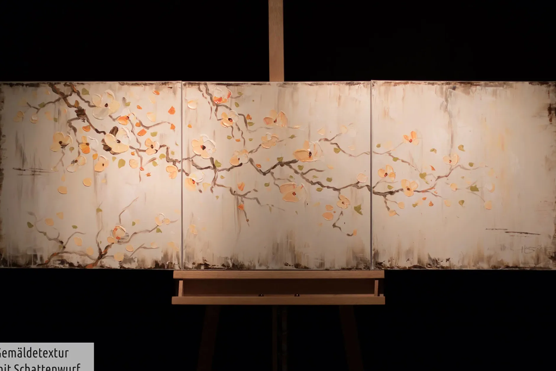 Acryl Gemälde 'Trinity of Threesome' 150x50cm