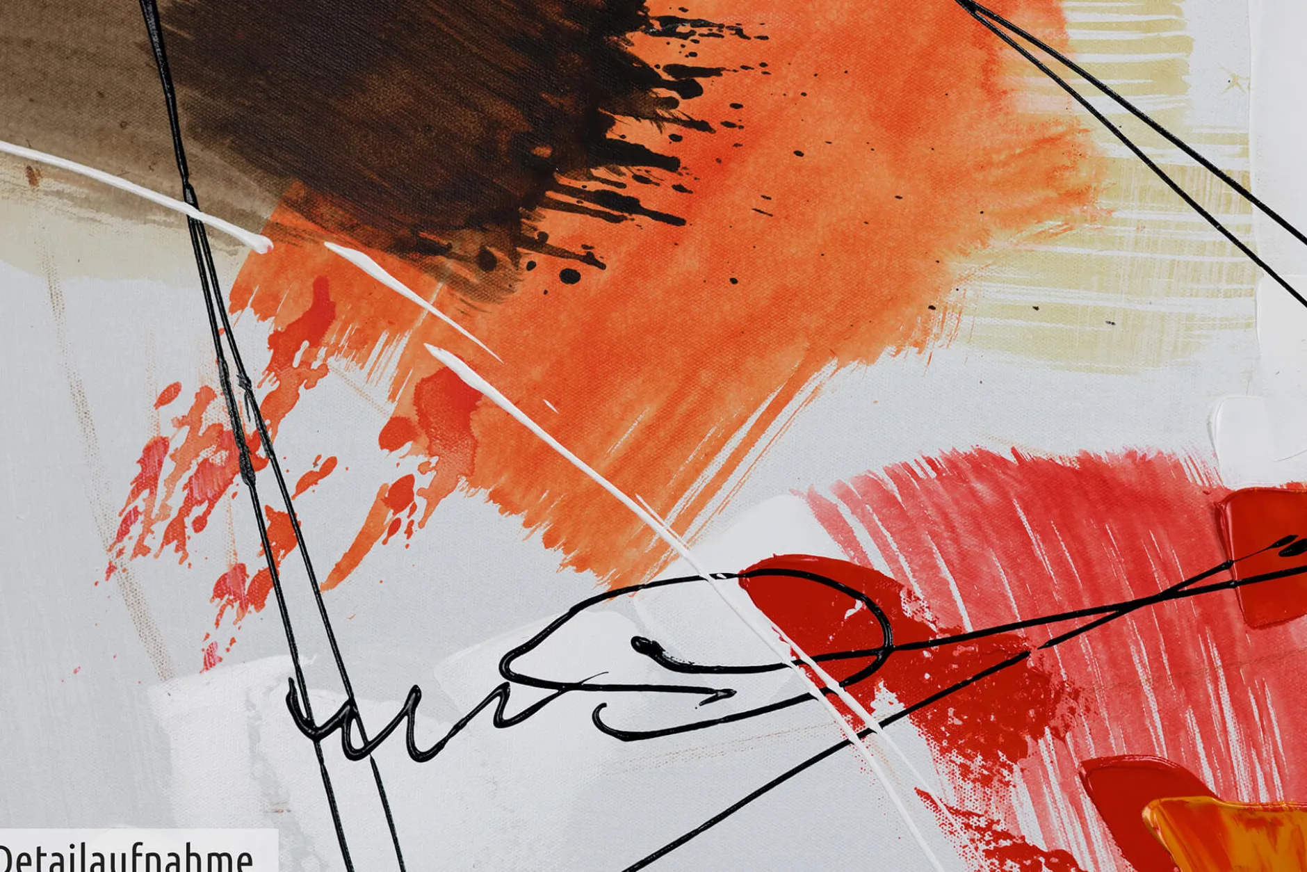 Acryl Gemälde 'Triple in Red' 150x50cm