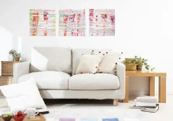 Acryl Gemälde 'Welt in Rosa' 150x50cm