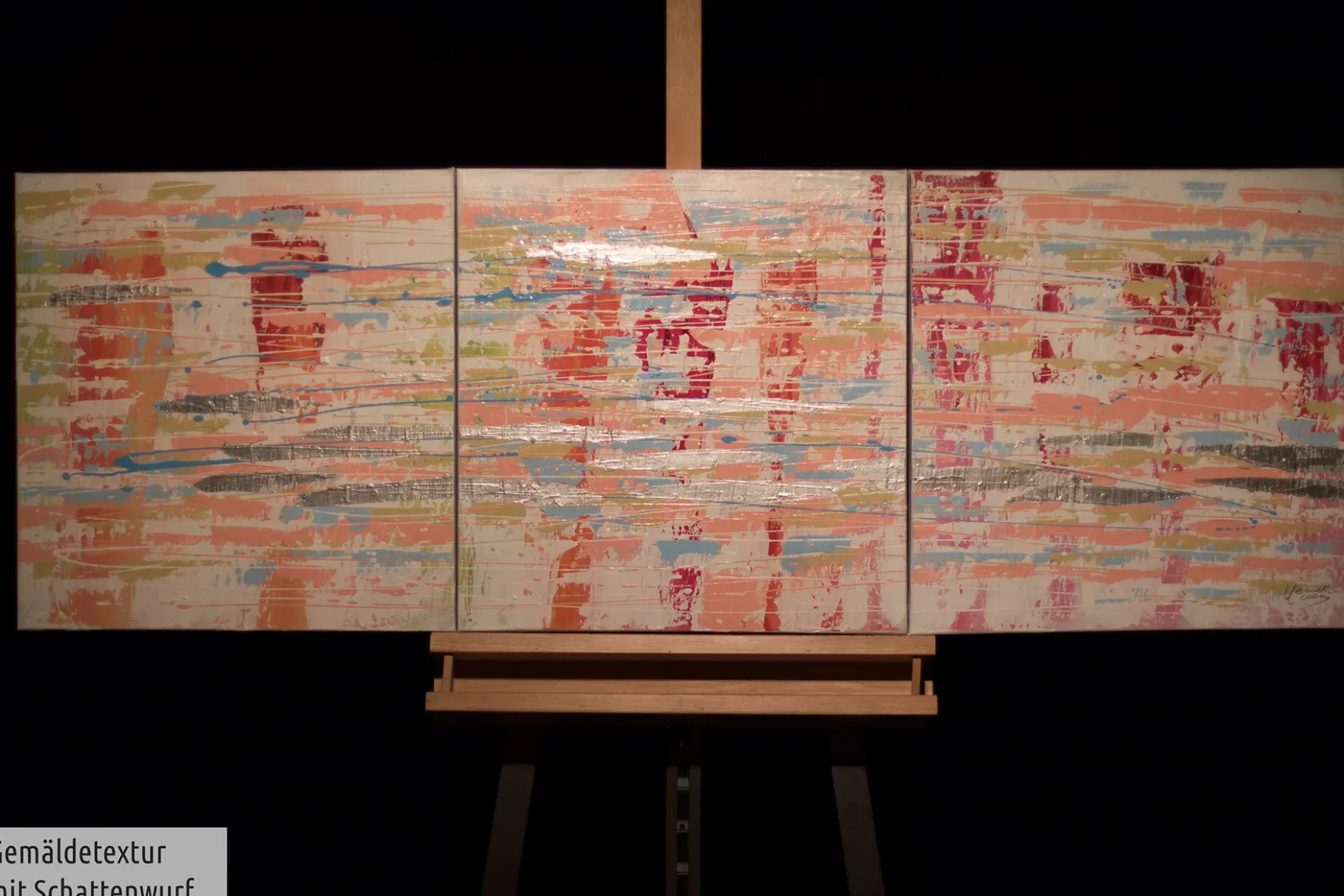 Acryl Gemälde 'Welt in Rosa' 150x50cm