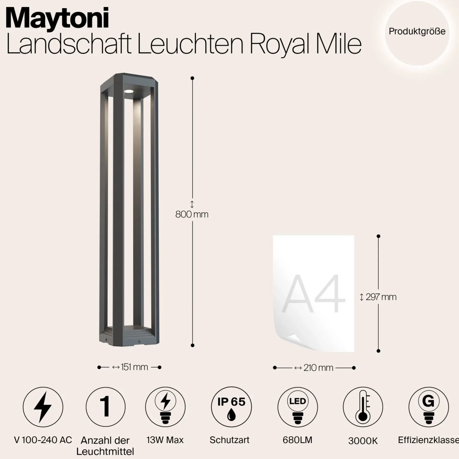 Außenlampe 'Royal Mile 2'