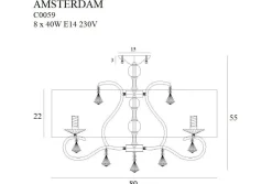 Deckenleuchte 'Amsterdam'