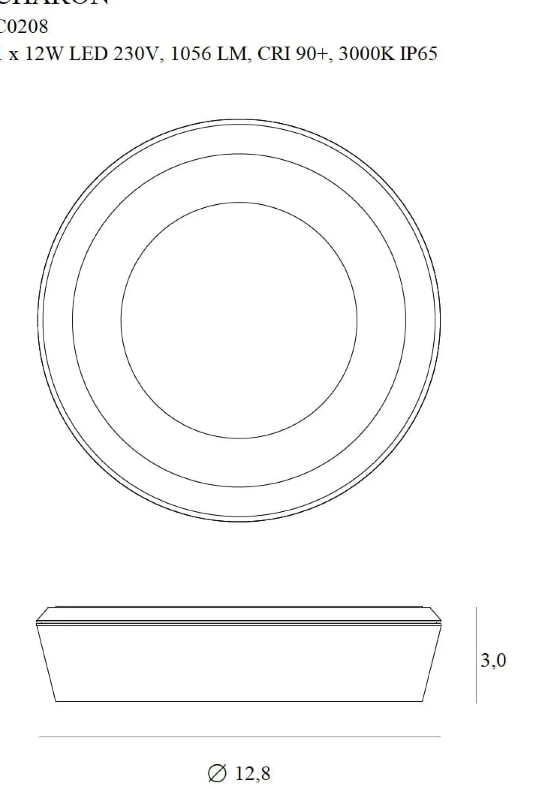 Deckenleuchte 'Charon 1'