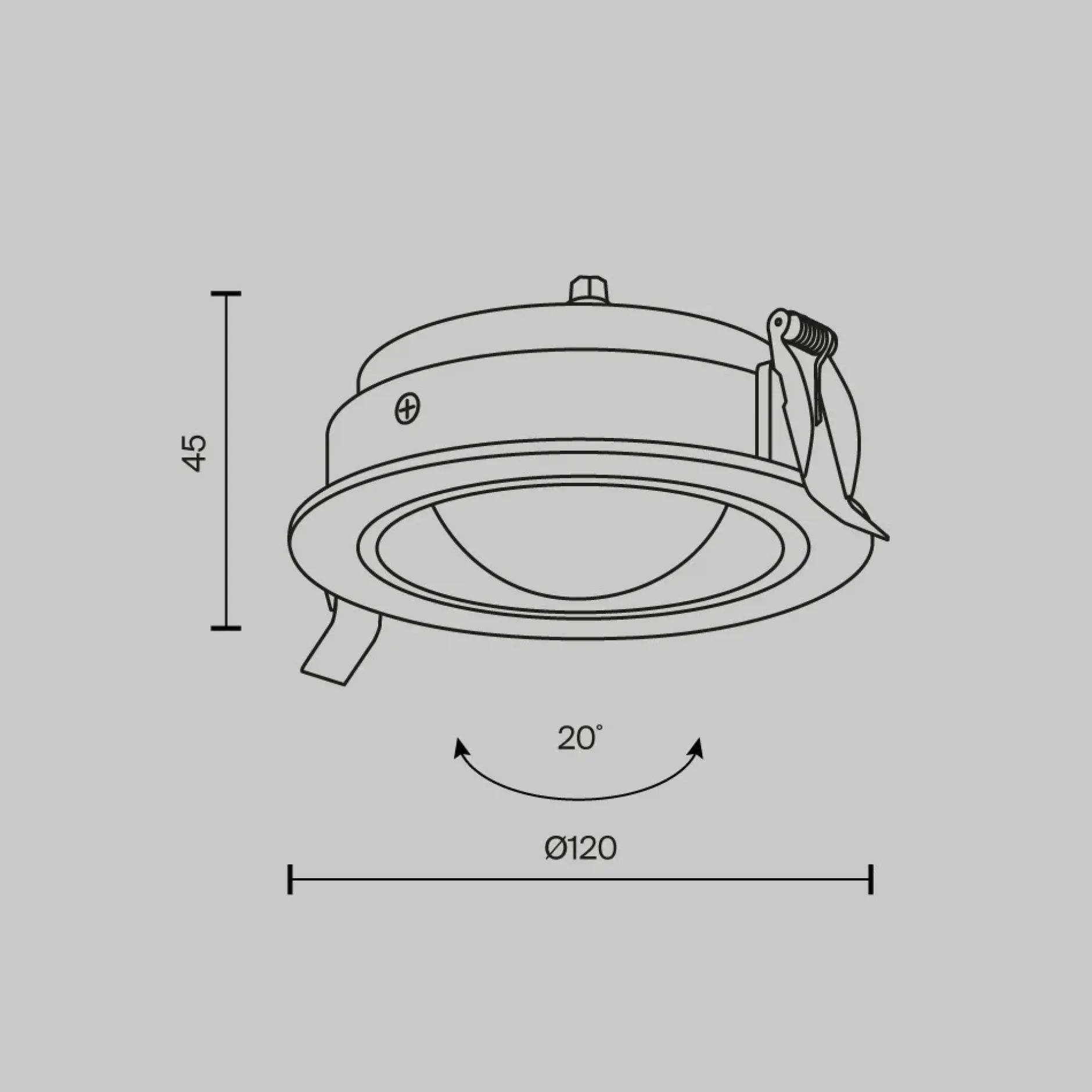 Deckenleuchte 'Lens'