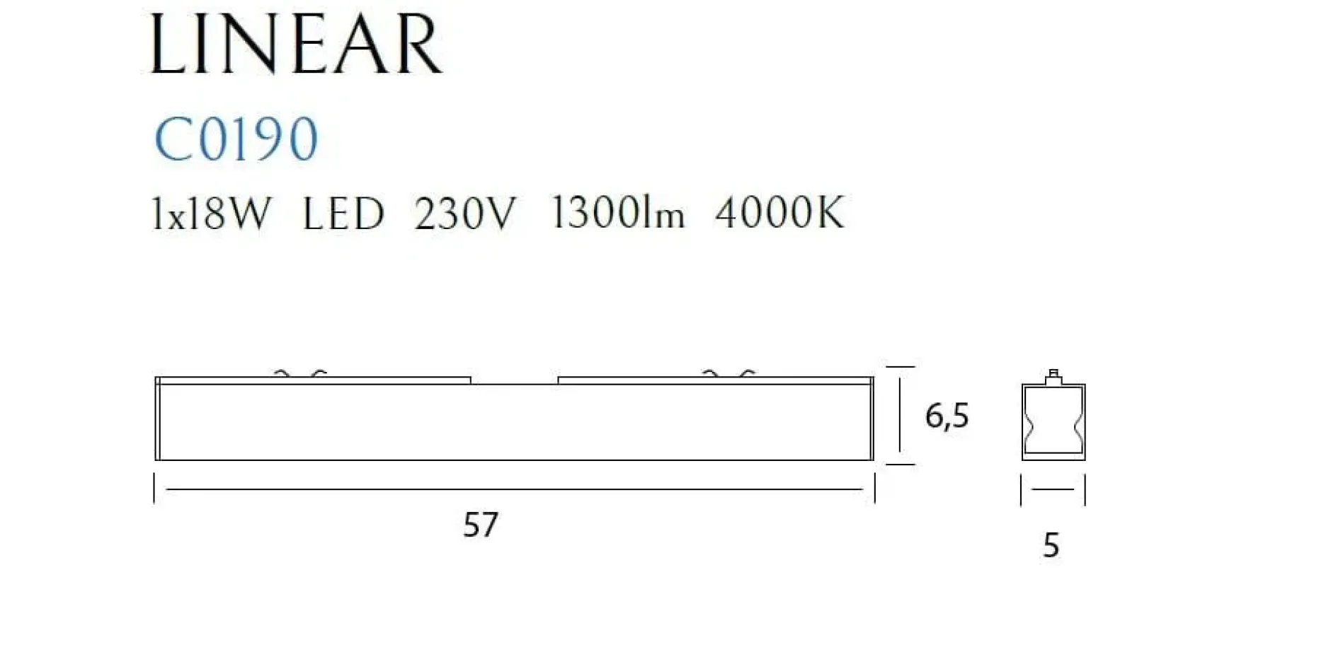 Deckenleuchte 'Linear'