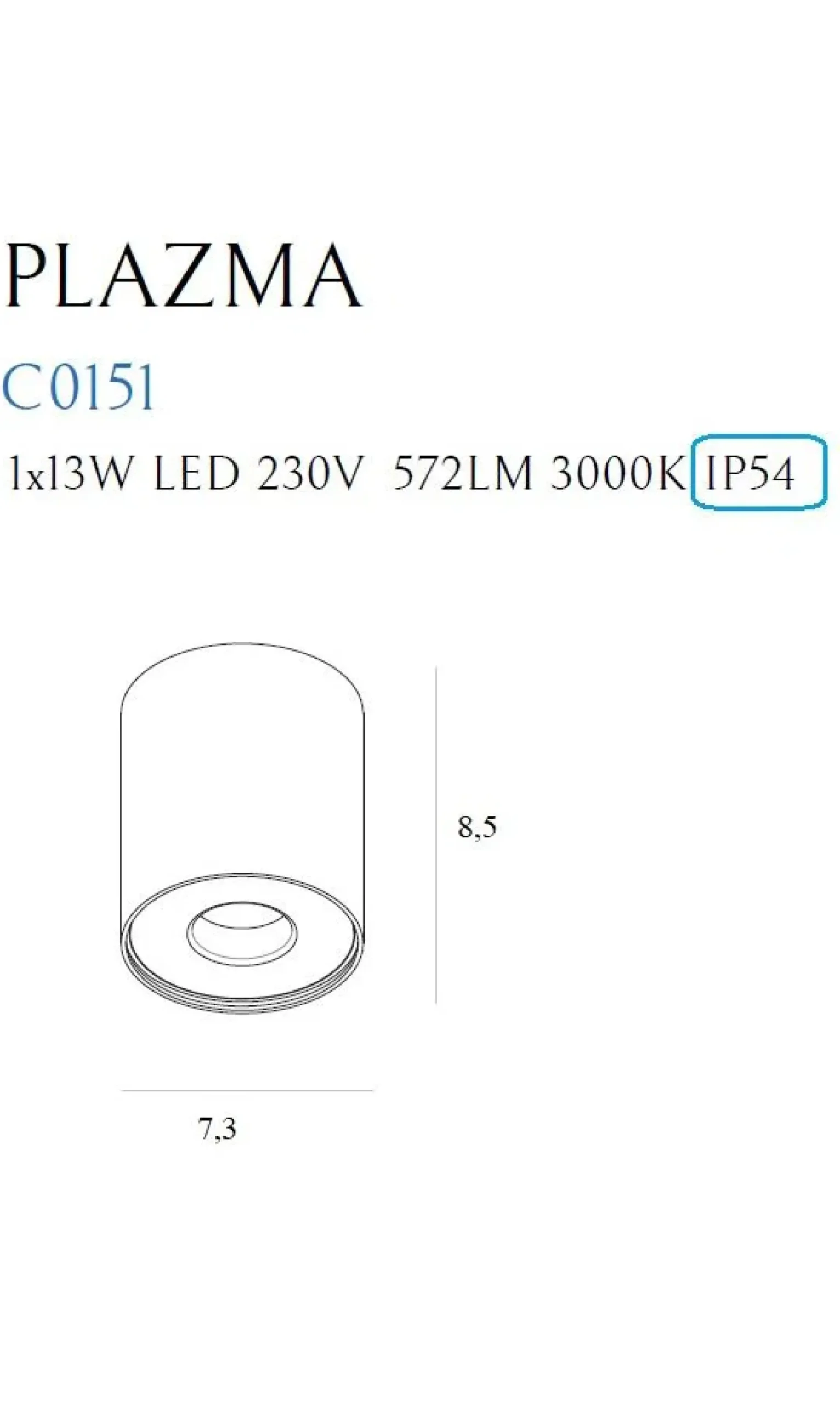 Deckenleuchte 'Plazma'