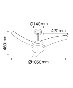 Deckenventilator 'Bloq AC'