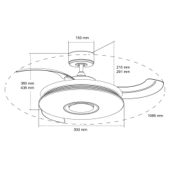 Deckenventilator 'Gaby 3CCT'
