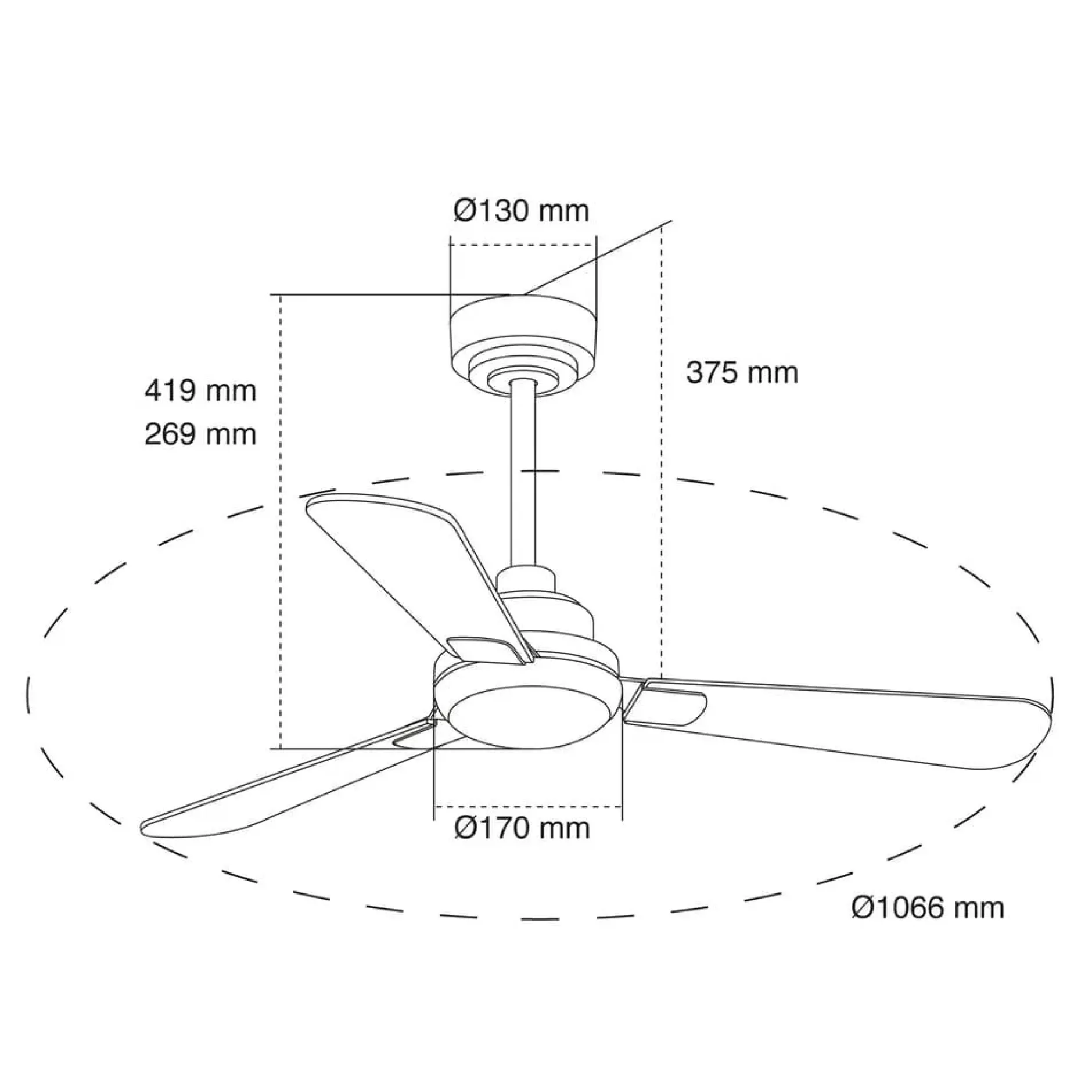 Deckenventilator 'Noe Ash'