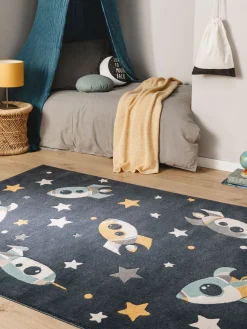 Design Kinderteppich Apollo Blau I