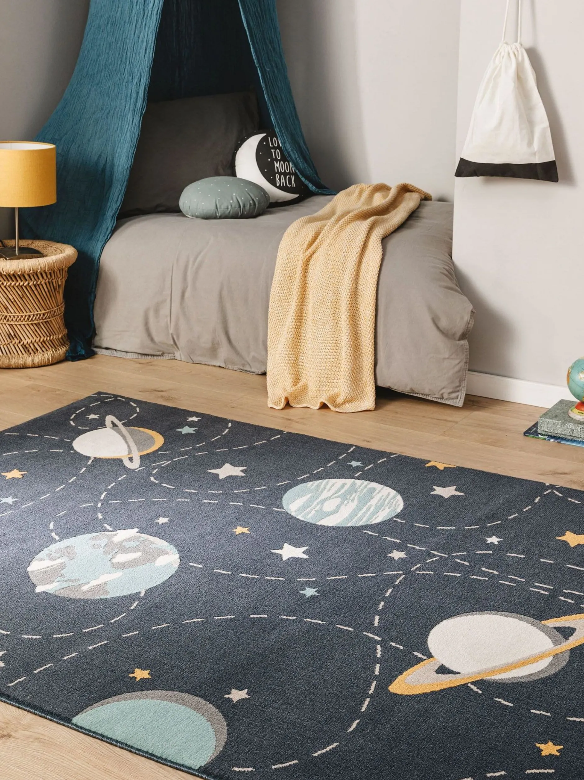 Design Kinderteppich Apollo Blau II