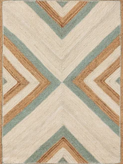 Design Kinderteppich Frieda Grün/Beige