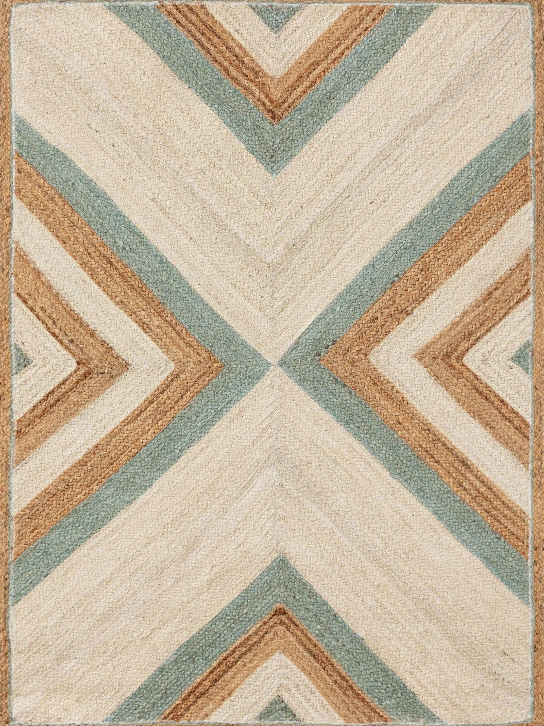 Design Kinderteppich Frieda Grün/Beige