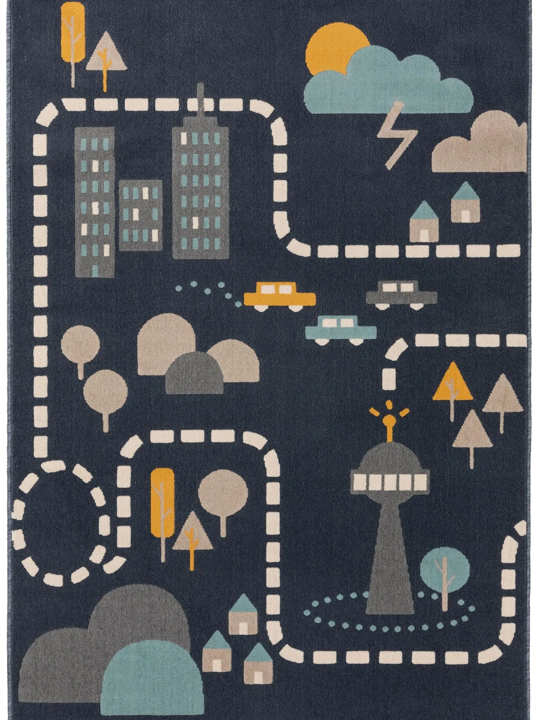 Design Kinderteppich Juno Blau II