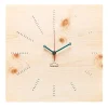 Design Wanduhr 'Azuhr Zirbe eckig'