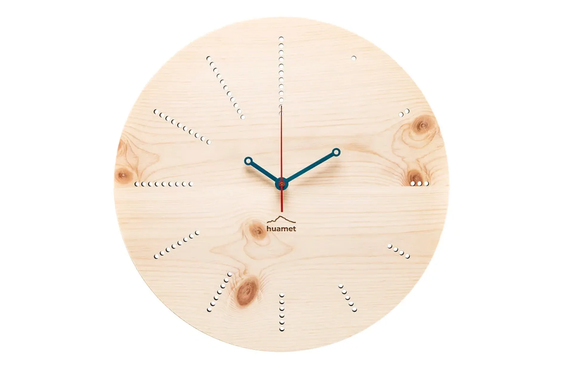 Design Wanduhr 'Azuhr Zirbe rund'