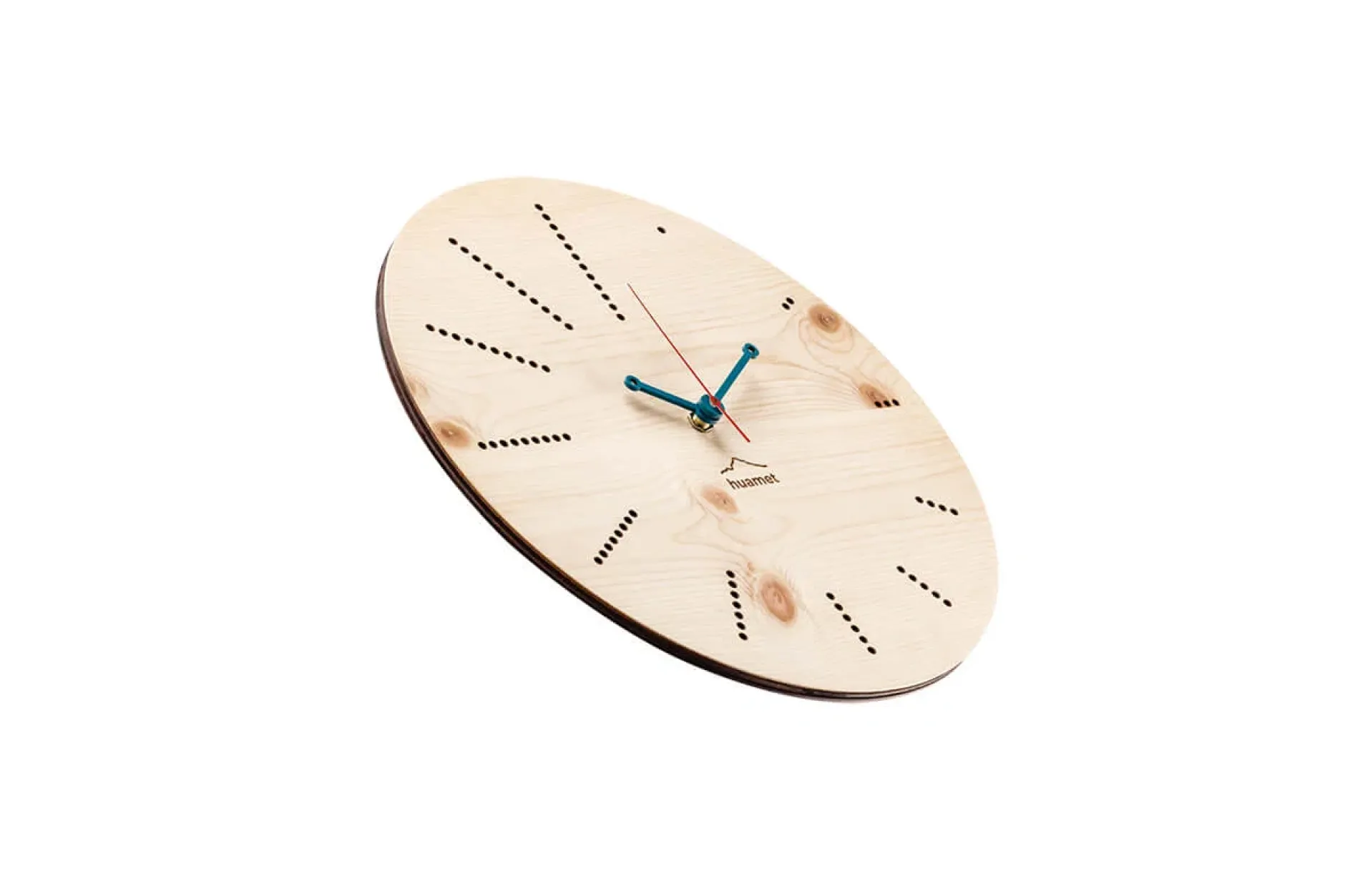 Design Wanduhr 'Azuhr Zirbe rund'