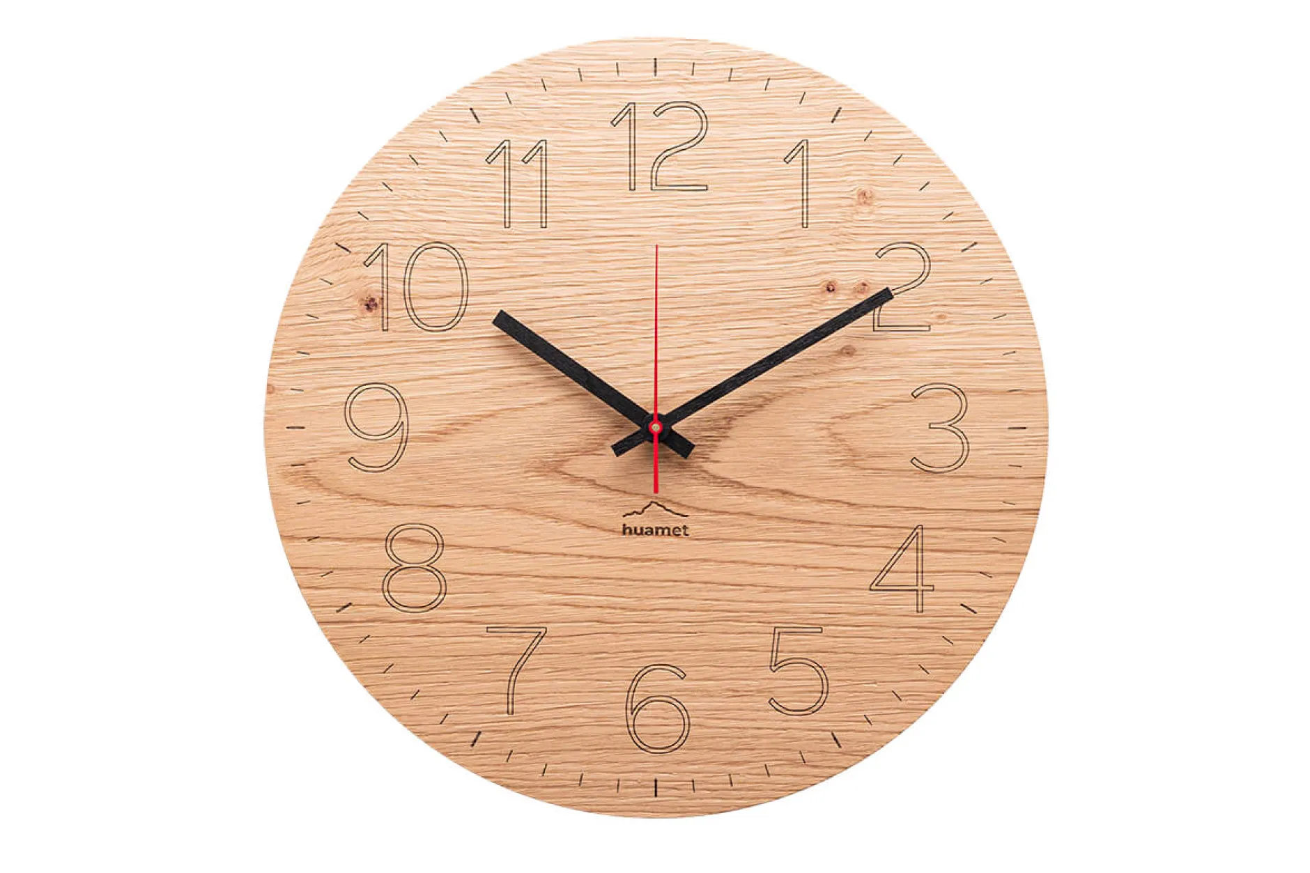 Design Wanduhr 'Duhrchblick Eiche rund'