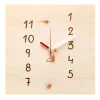 Design Wanduhr 'Manufaktuhr Zirbe eckig'
