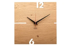 Design Wanduhr 'Puhr Eiche eckig'