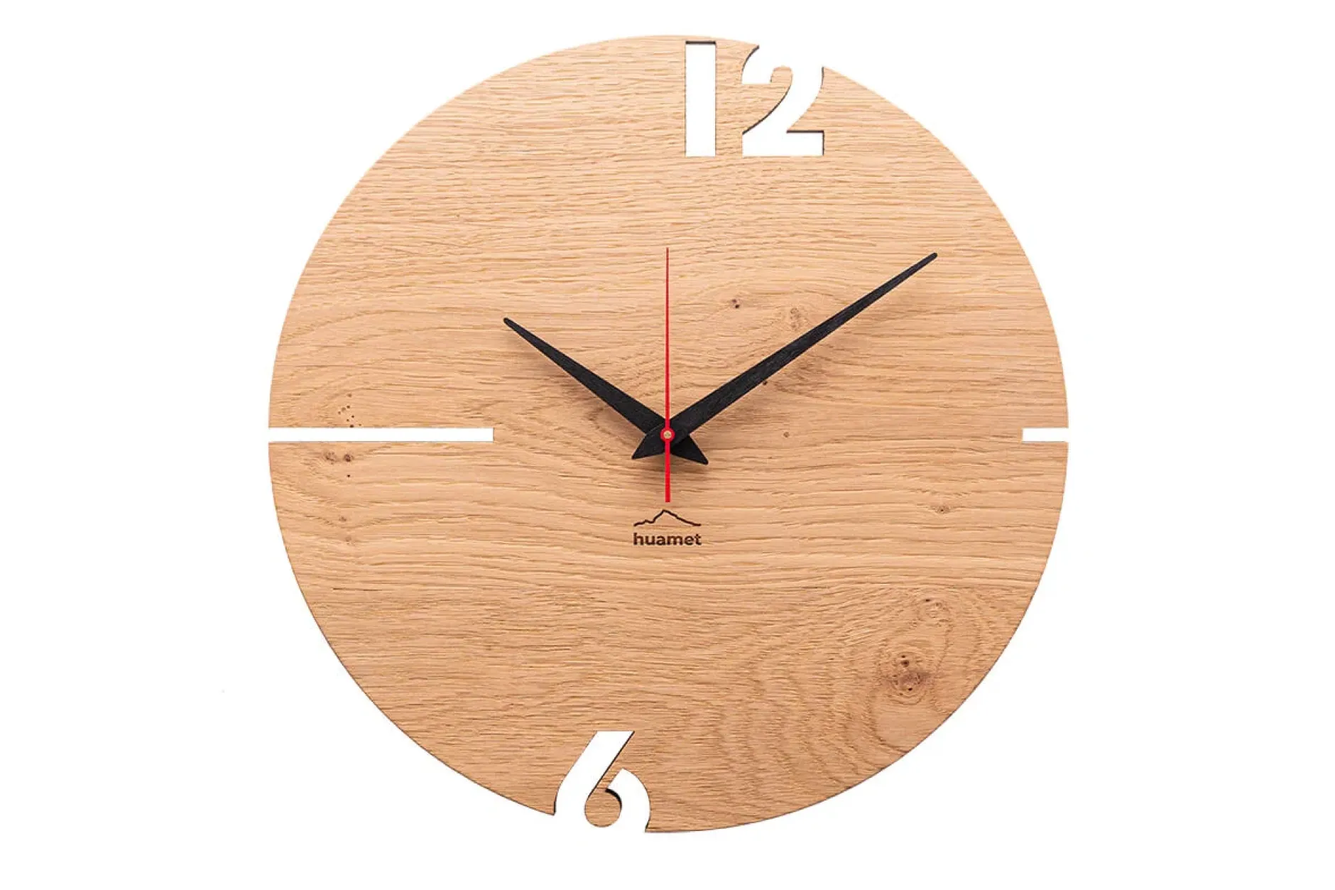 Design Wanduhr 'Puhr Eiche rund'