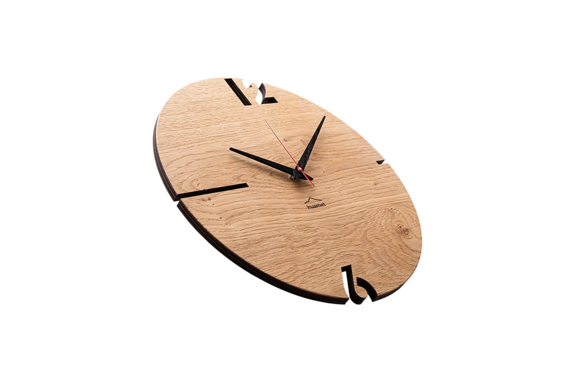 Design Wanduhr 'Puhr Eiche rund'