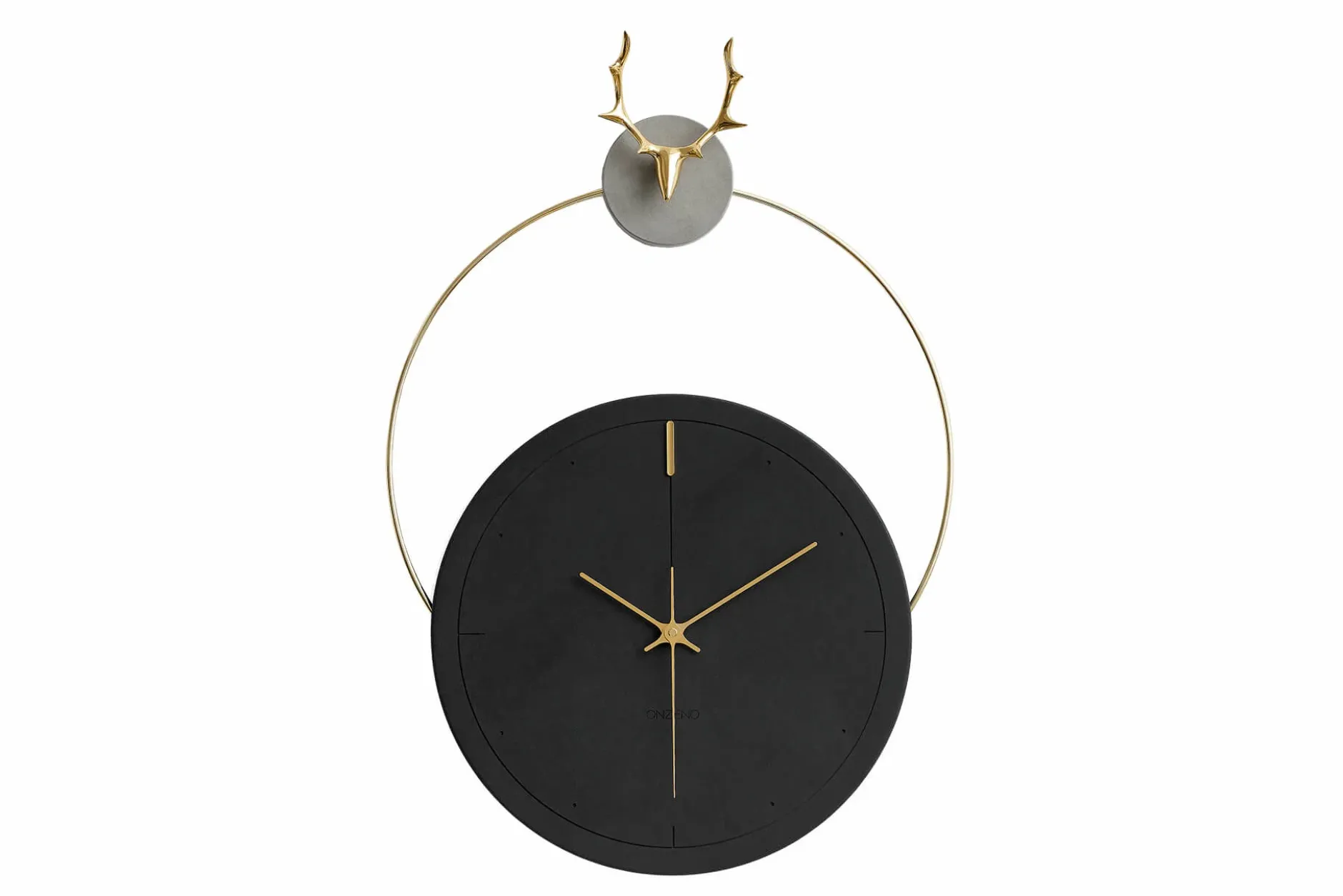 Design Wanduhr 'THE BLACK ANTLER.'