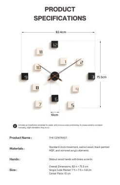 Design Wanduhr 'THE CONTRAST'