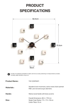 Design Wanduhr 'THE CONTRAST'