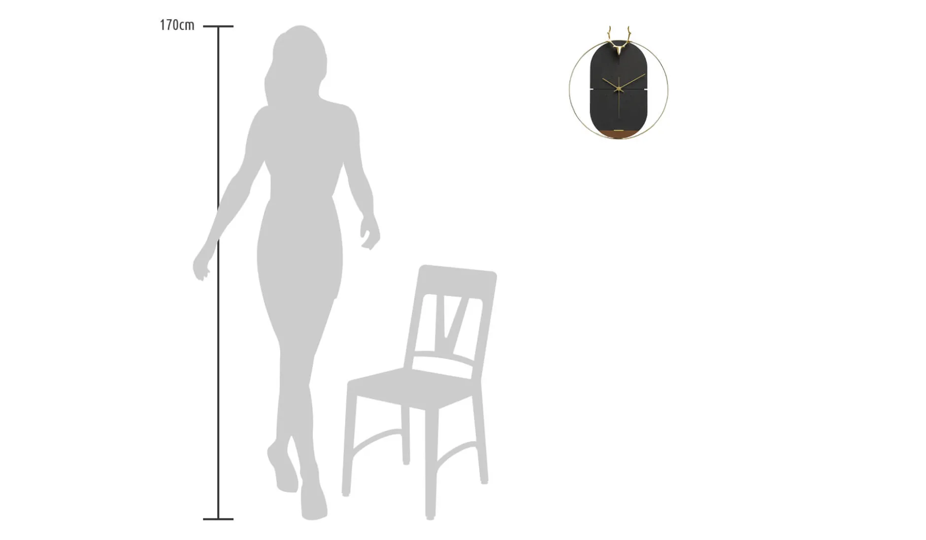 Design Wanduhr 'THE DARK SKY.'