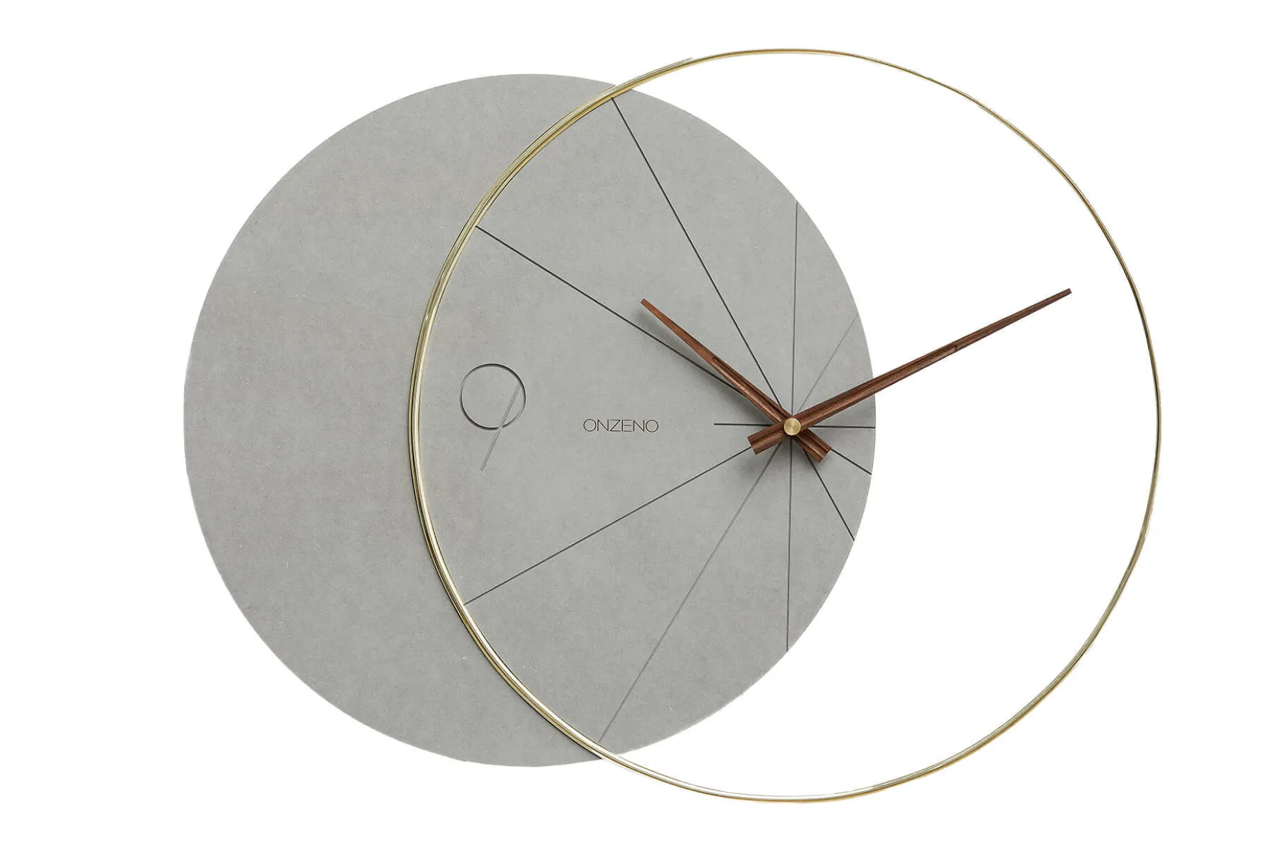 Design Wanduhr 'THE GREY MOON.'