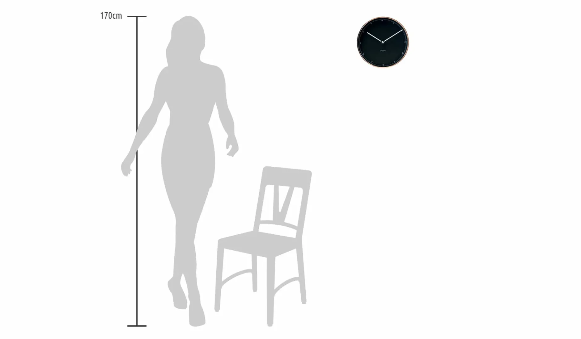 Design Wanduhr 'THE SHINY.'